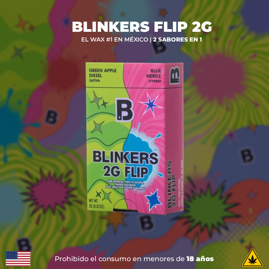 Blinkers Flip Green Apple Blue Nerdz Wax 2G